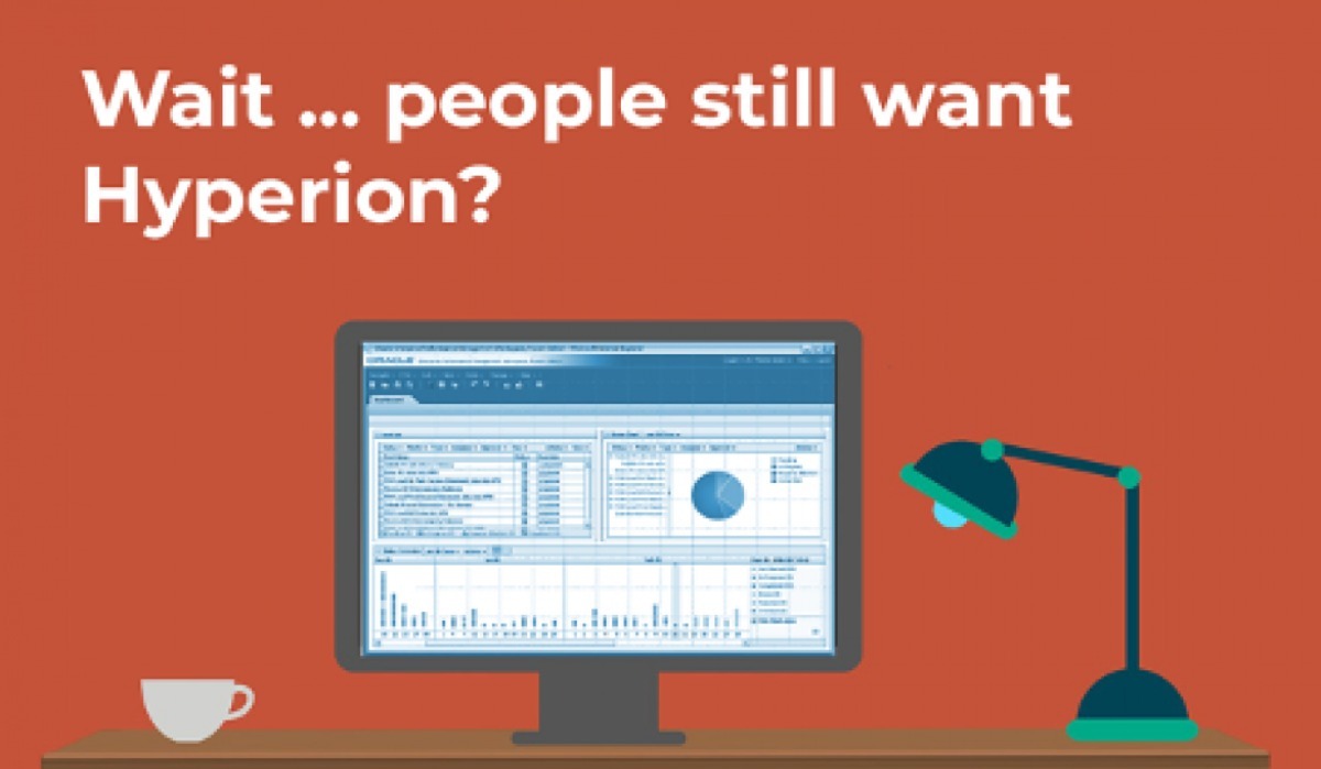 A graphic of a laptop with the text: 'Wait... people still want Hyperion?'